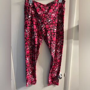 Disney LuLaRoe tall & Curvy Minnie Mouse print leggings